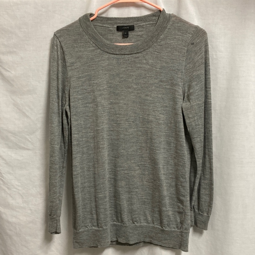 J. Crew Heather Gray Knit Top